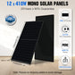 ECO-WORTHY Home Hybrid Solar Power System: 10KW GROWATT 120V/240V Output+ 20.48kWh Lithium Battery (4*48v 100Ah)+ 4920W Solar Panel (12*410W)