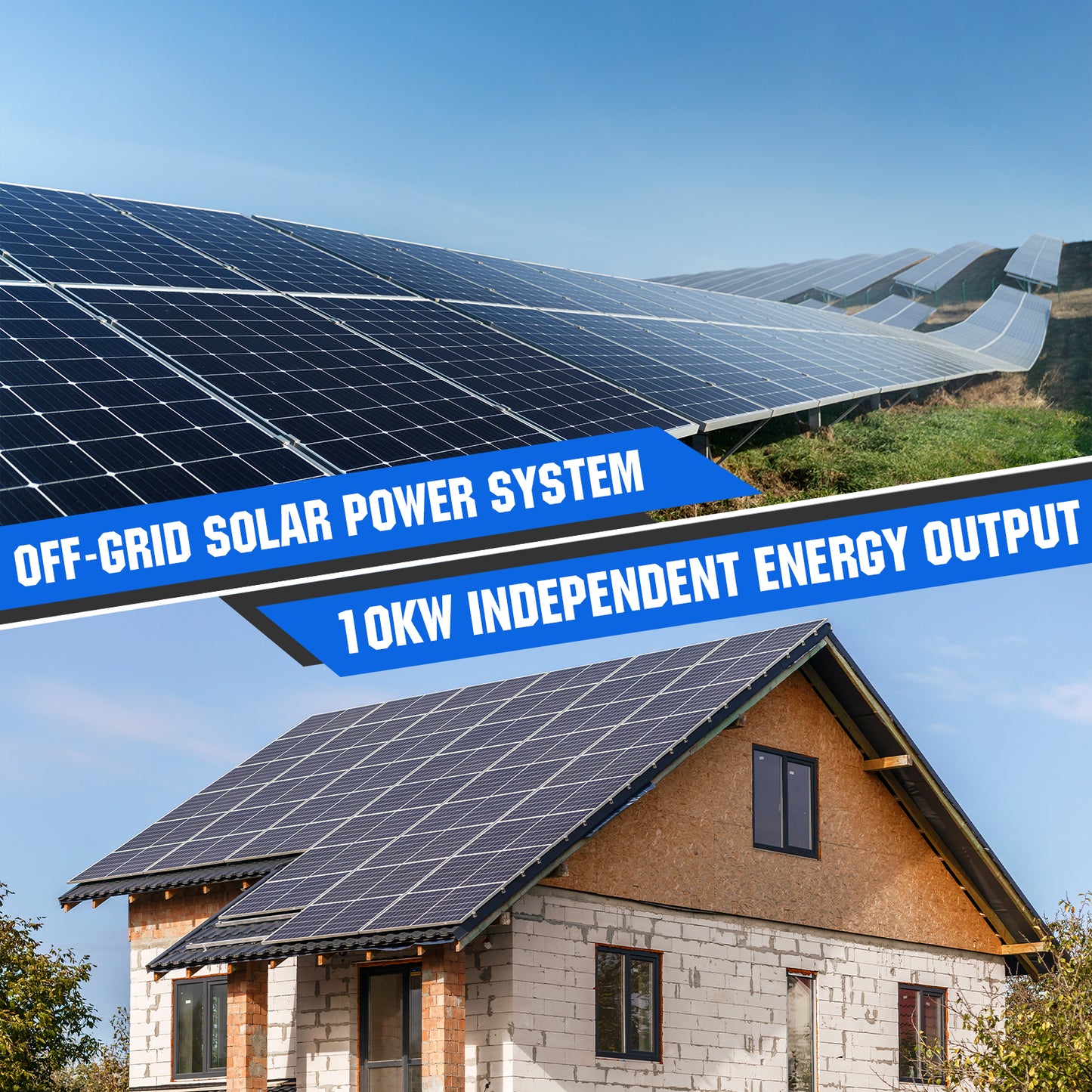 ECO-WORTHY Complete Off-Grid Solar Panel Kit | 2*5KW 120V/240V Output | 20.48kWh/30.72kWh Lithium Battery | 7380Watt /9840Watts of Solar Panels
